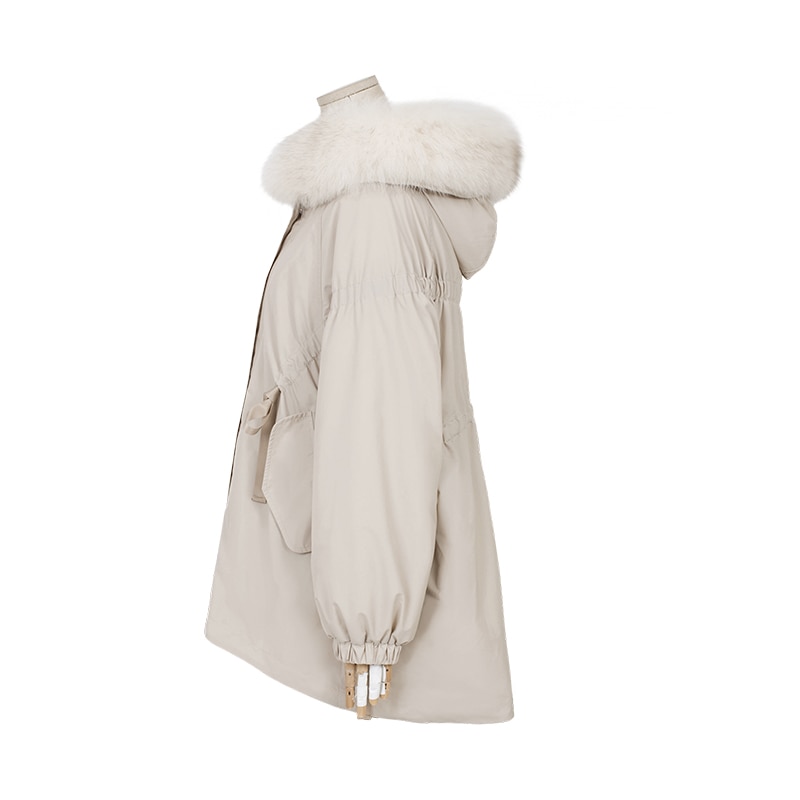 ARTKA 2020 Winter New Women Down Jacket Fashion Casual 90% White Duck Down Coat Detachable Big Fox Fur Collar Parker DK20304D