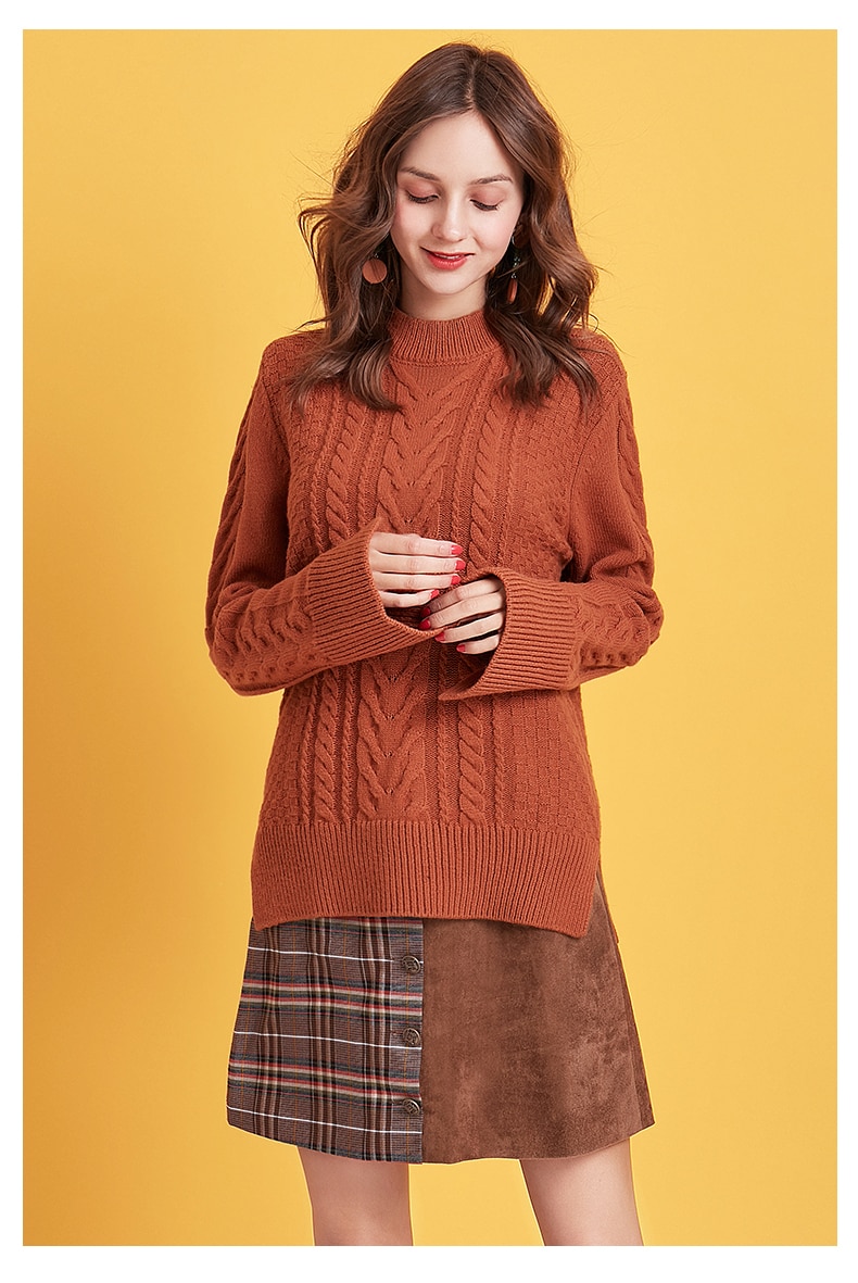 ARTKA 2020 Winter New Women Sweater Fashion Soft Wool Knitted Sweaters Loose O-Neck Pullover Thicken Warm Sweater YB15598D
