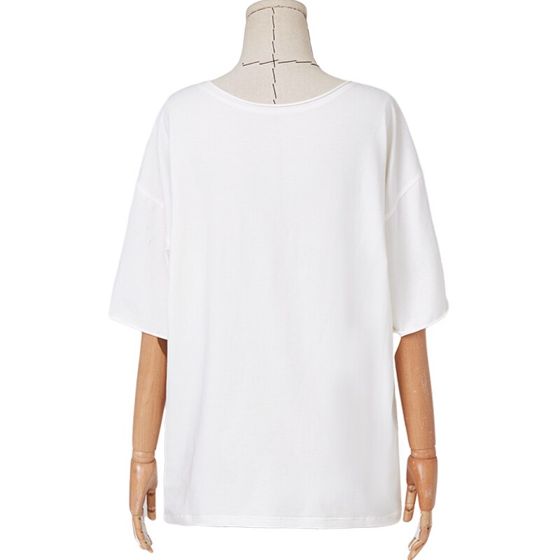 ARTKA 2020 Summer New Women T-shirt Pure Cotton Fashion Casual V-Neck T-shirt Loose Short Sleeve White T-shirts Women TA25002Q
